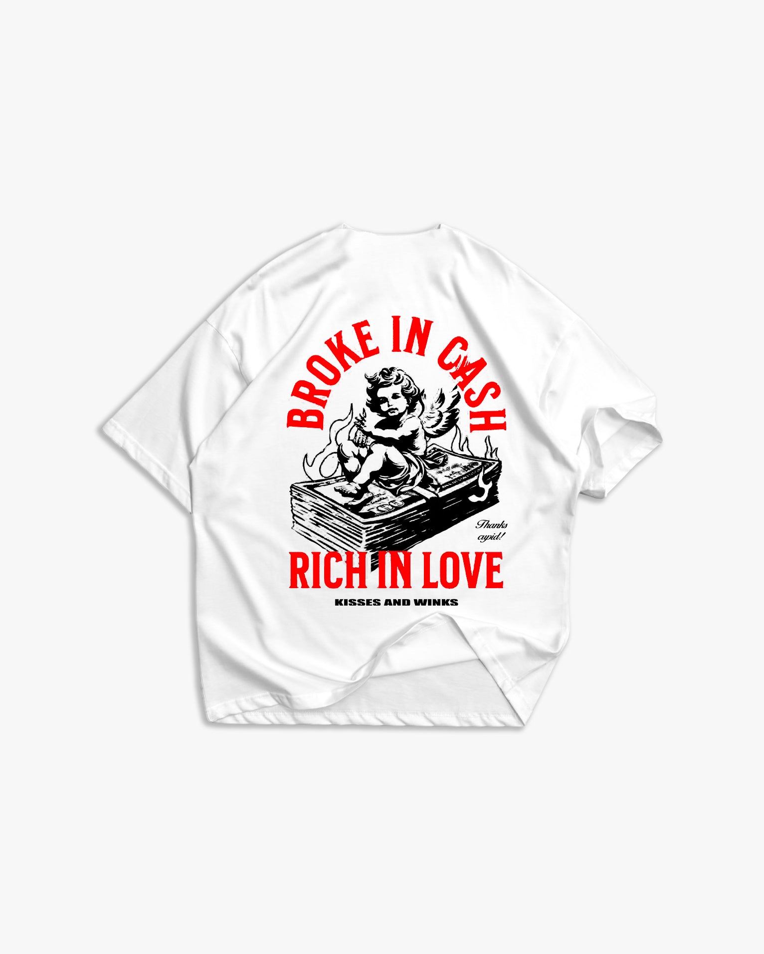 T-shirt Broke in Cash Branca