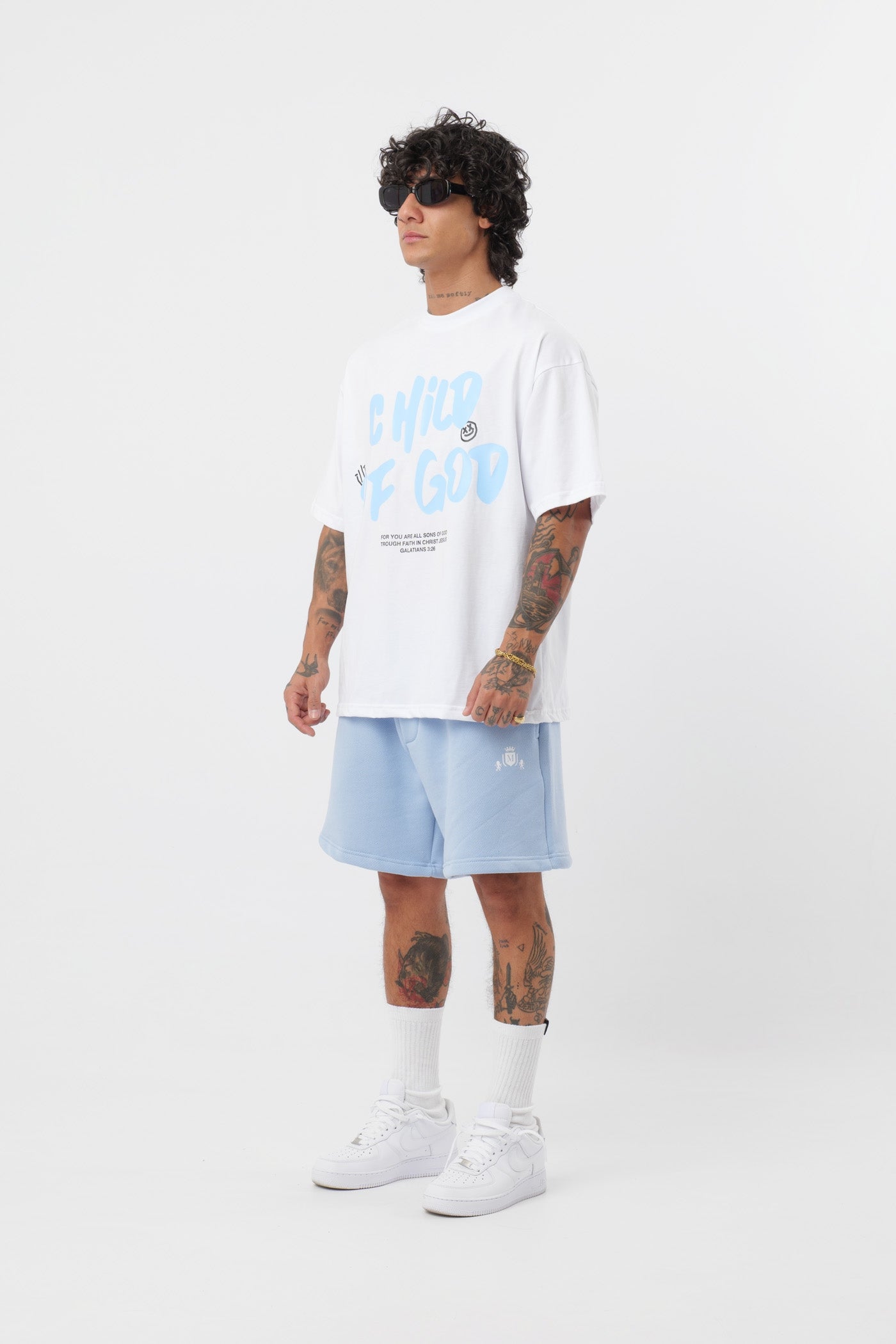 Calções Drip Azul Claro