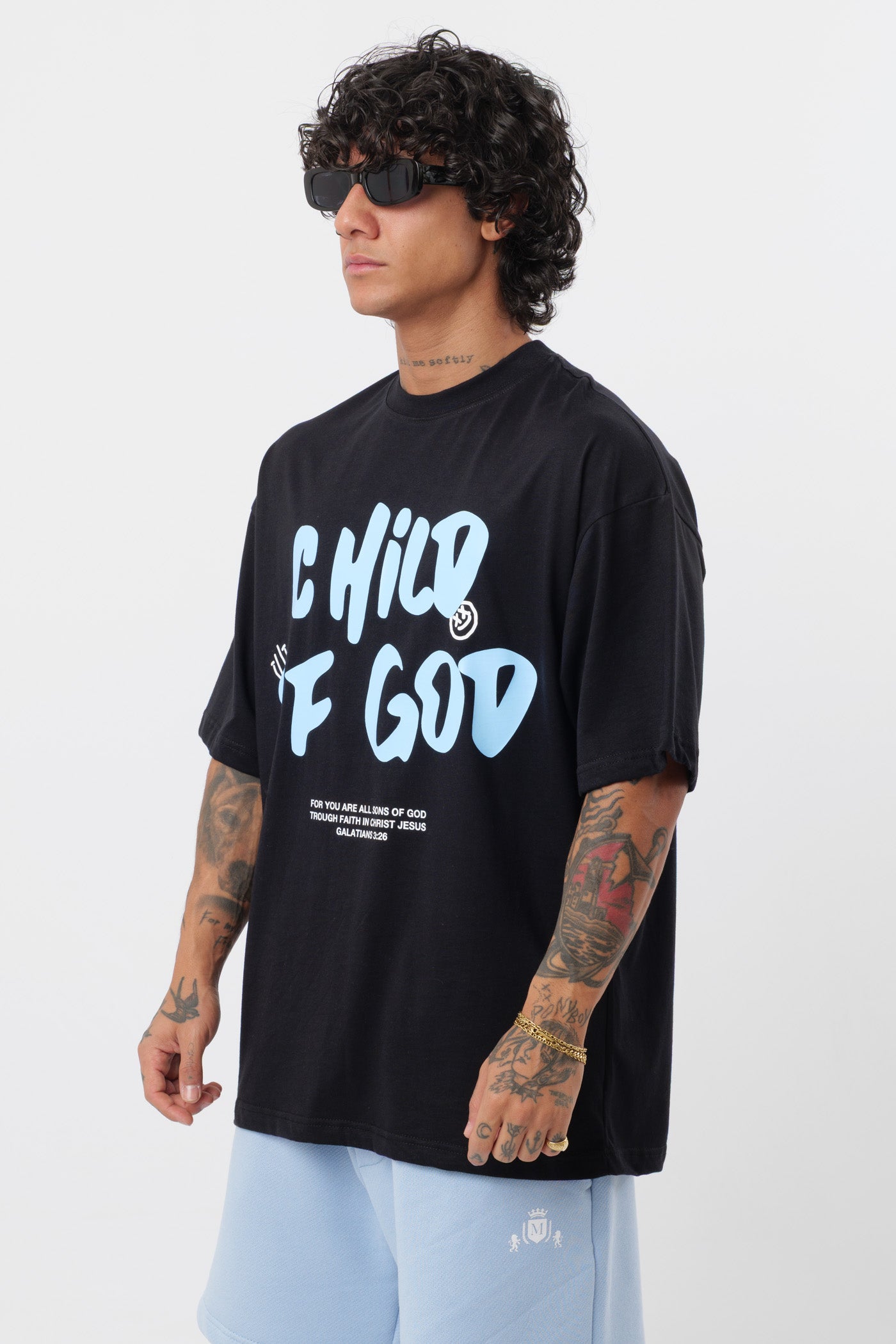 T-shirt Child of God Preta