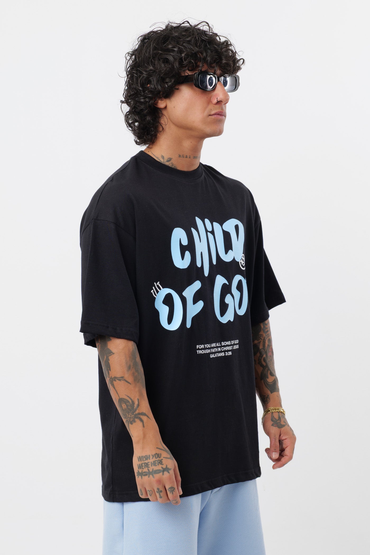 T-shirt Child of God Preta