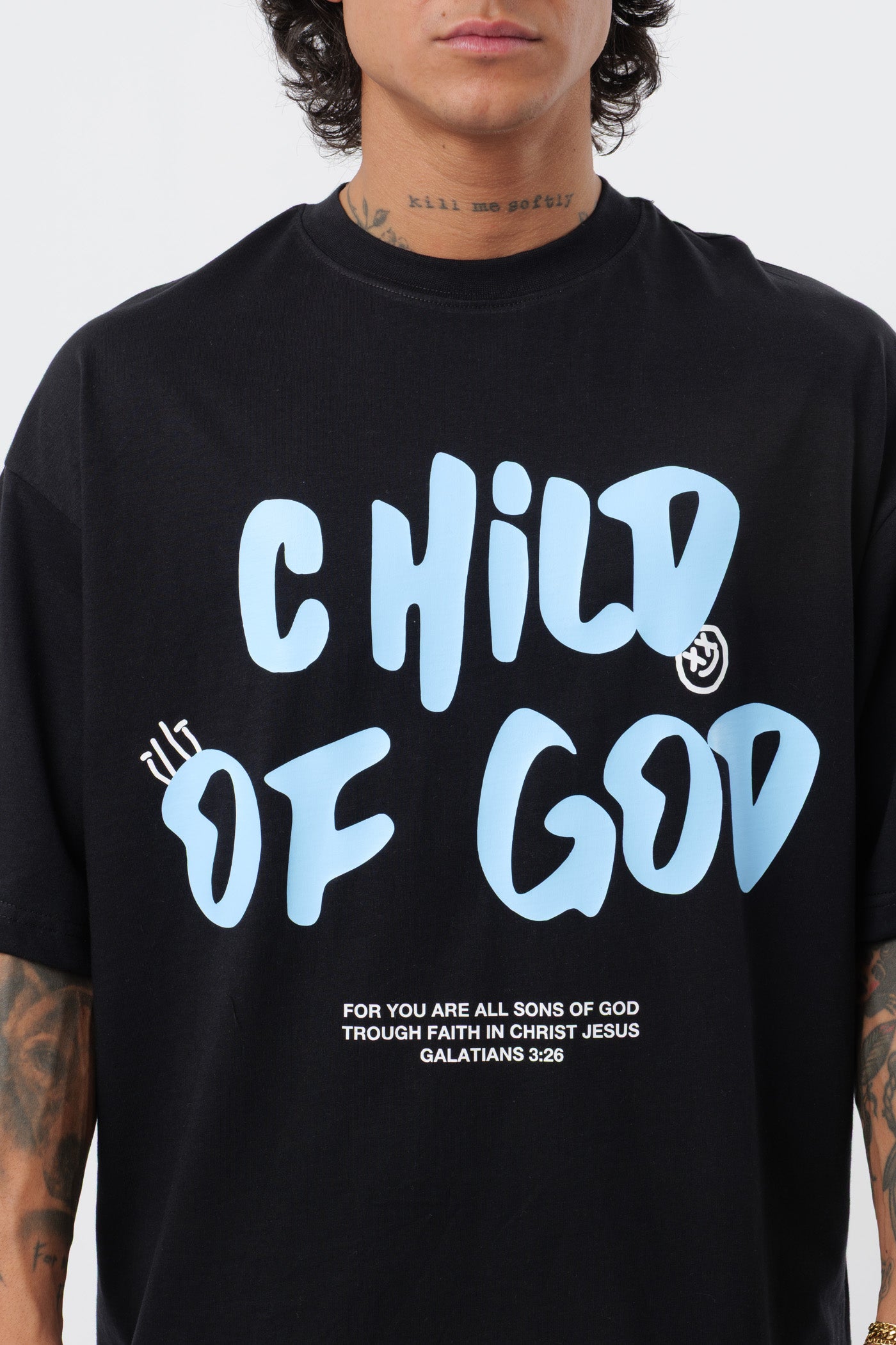 T-shirt Child of God Preta