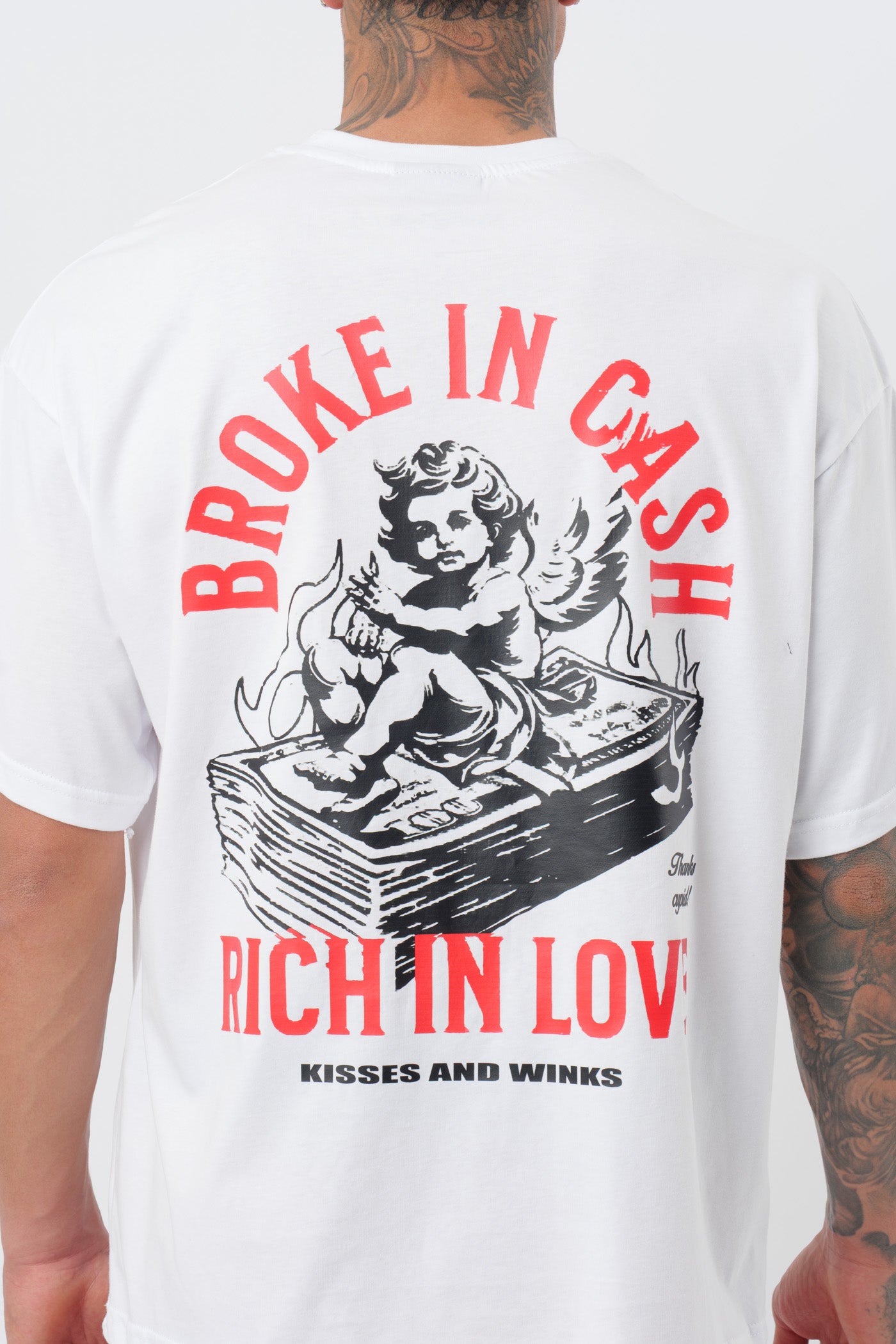 T-shirt Broke in Cash Branca