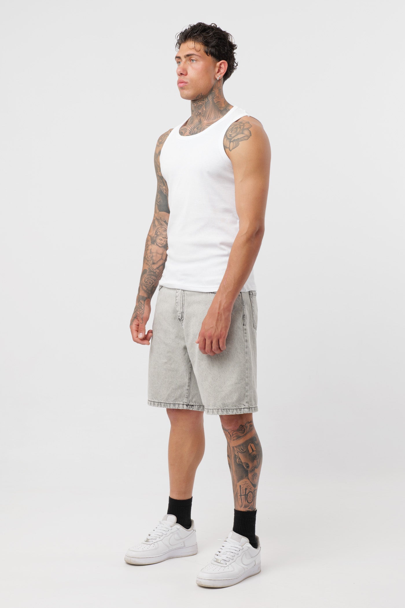 Camisola de Alças em Canelado Branca