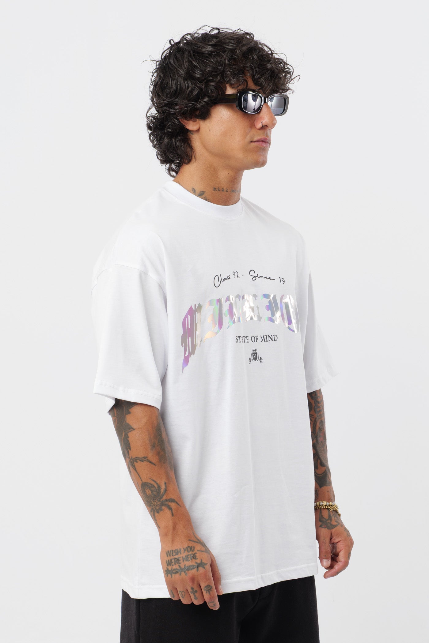 T-shirt Branca Holográfica