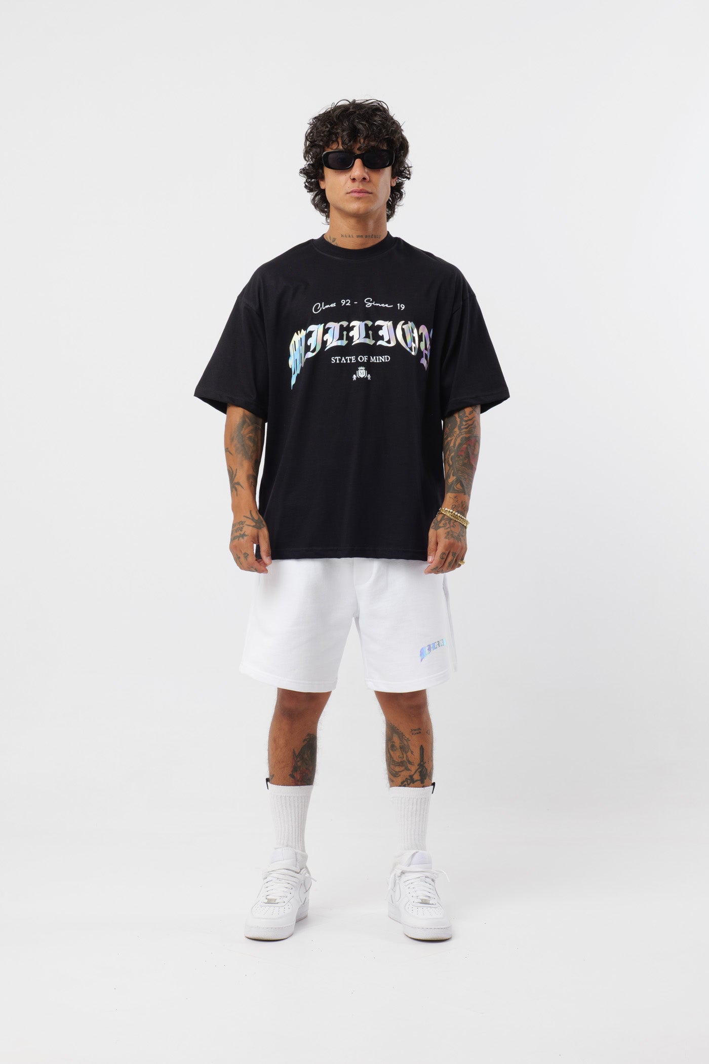 T-shirt Preta Holográfica