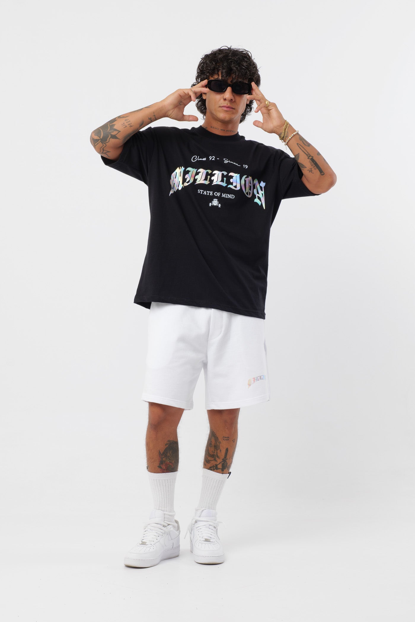 T-shirt Preta Holográfica