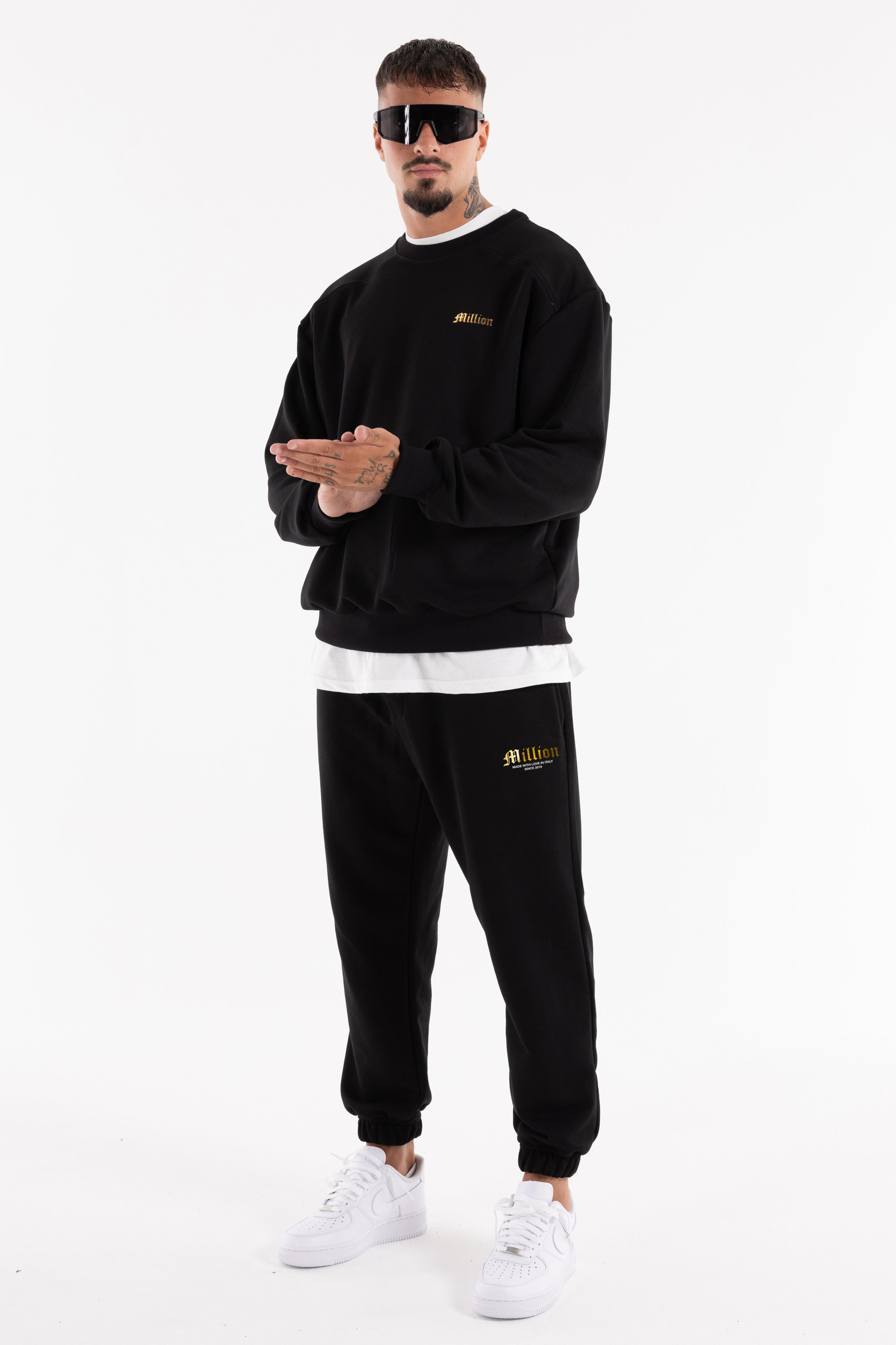 Sweatshirt Gola Redonda Gold President Preta