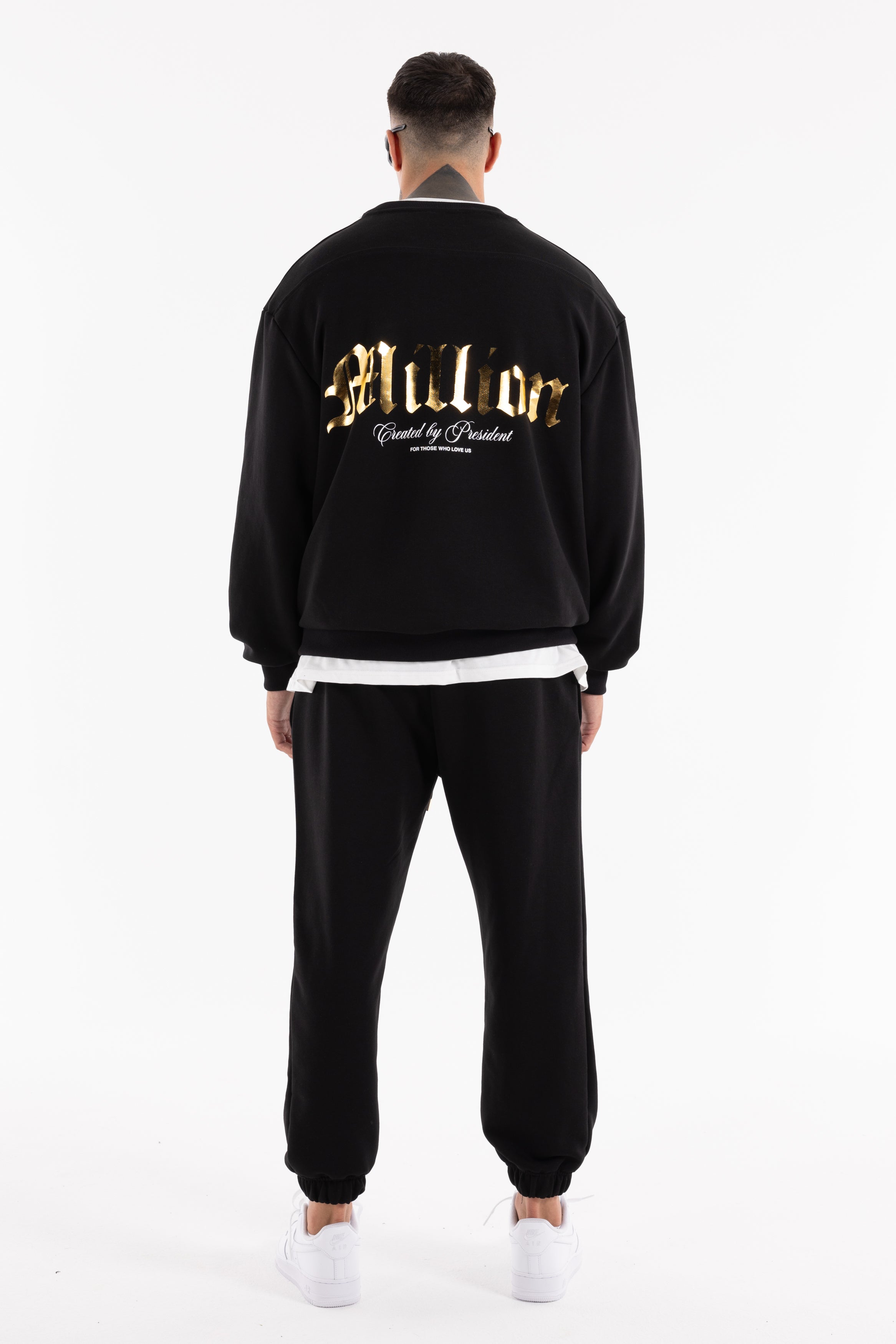 Sweatshirt Gola Redonda Gold President Preta