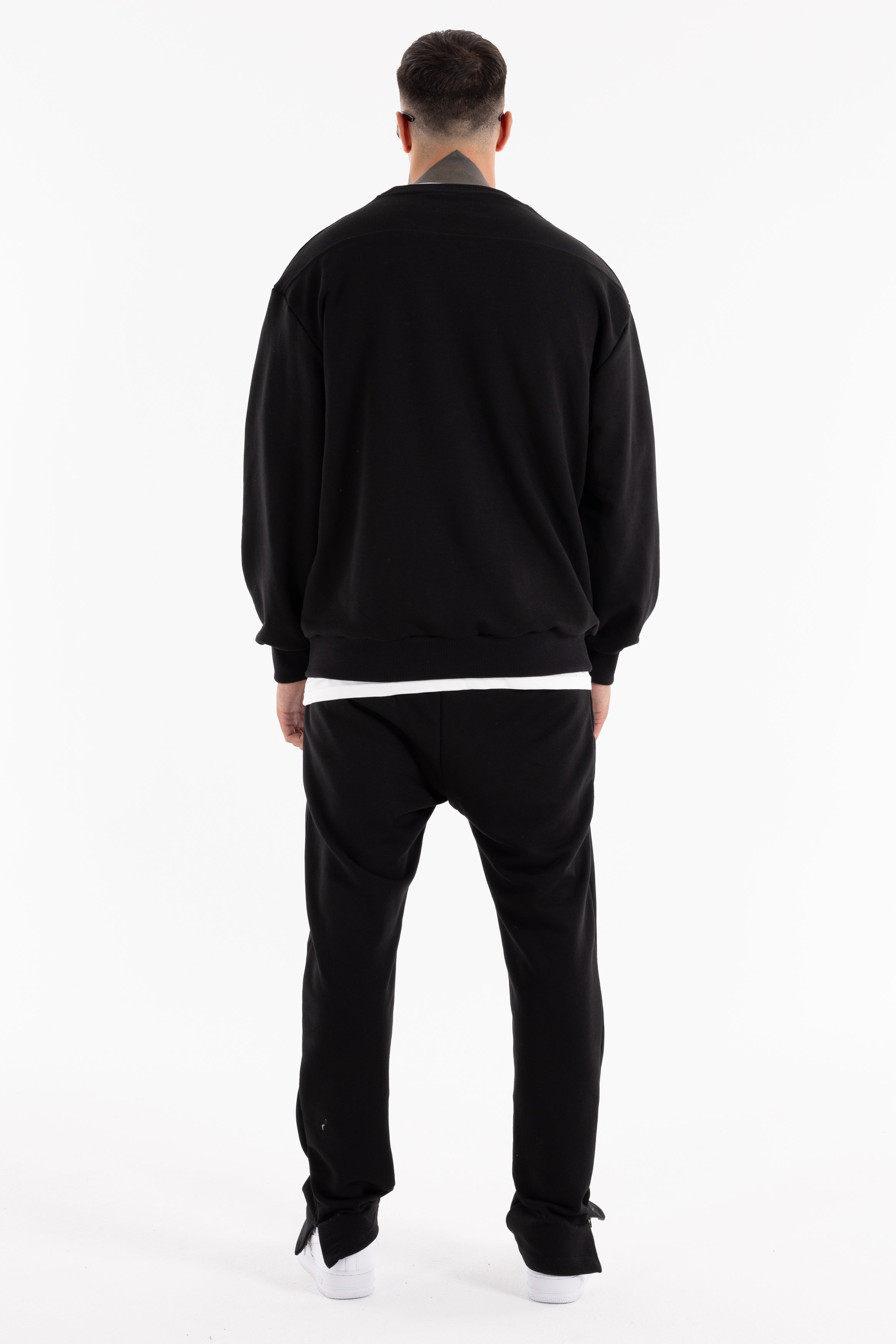 Sweatshirt White Cortar Preta