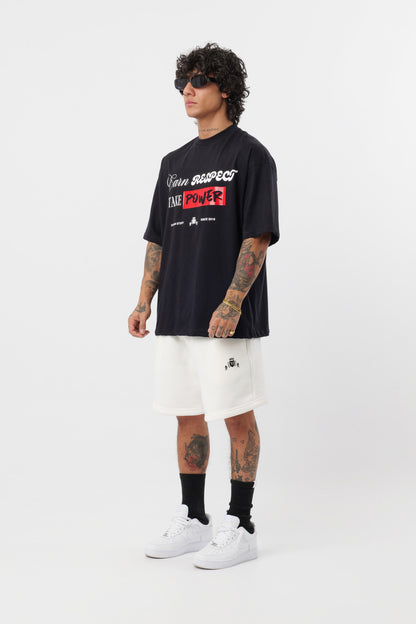 T-shirt Respect Preta