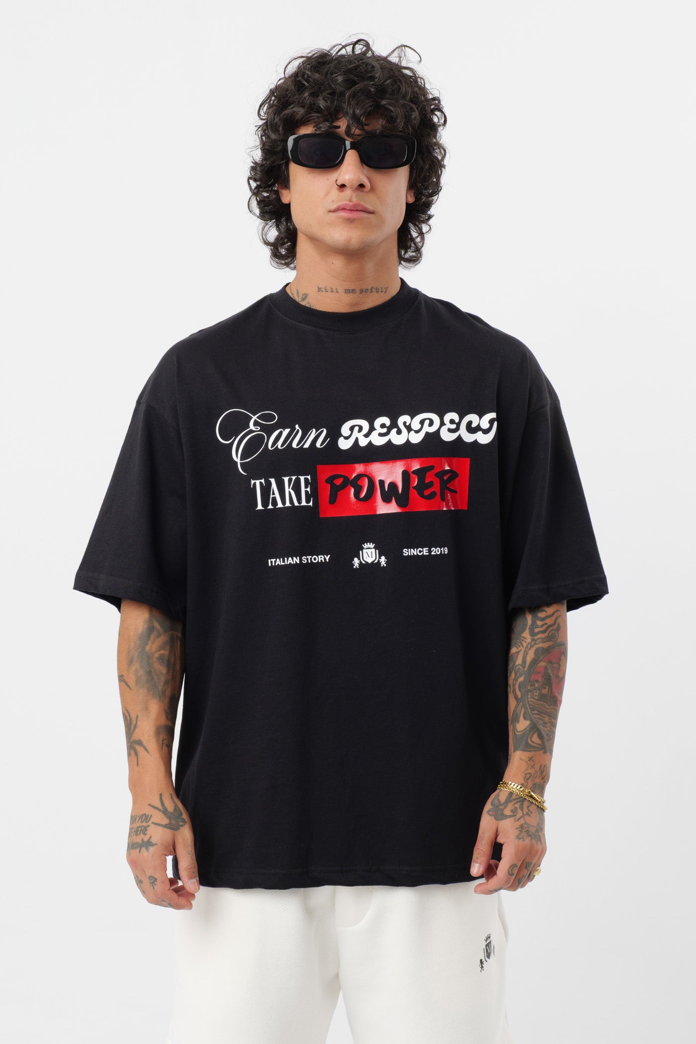 T-shirt Respect Preta