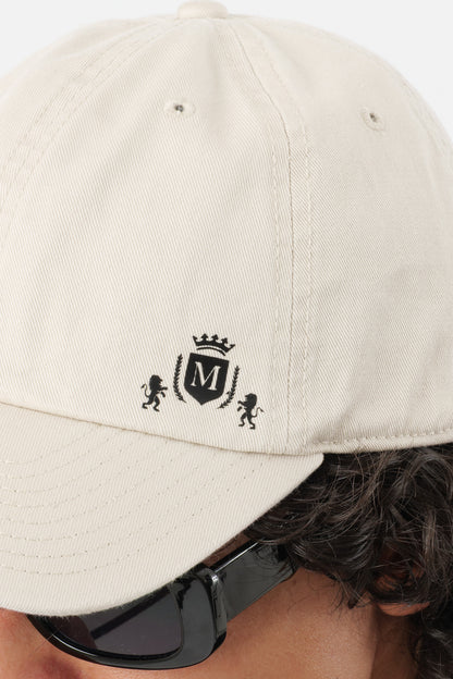Chapéu Bege com Mini-Logo Preto