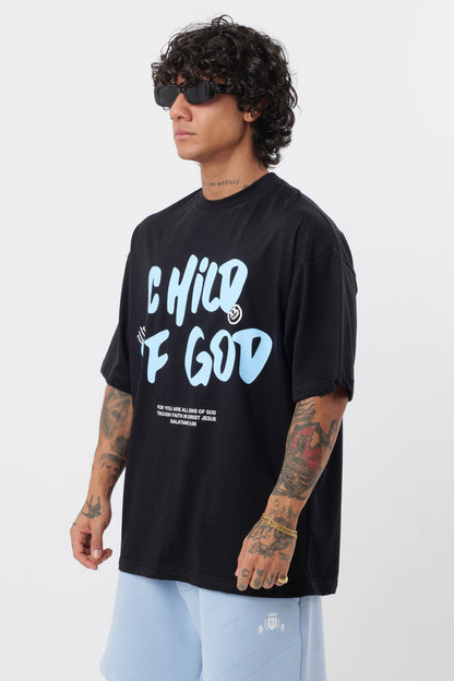 T-shirt Child of God Preta
