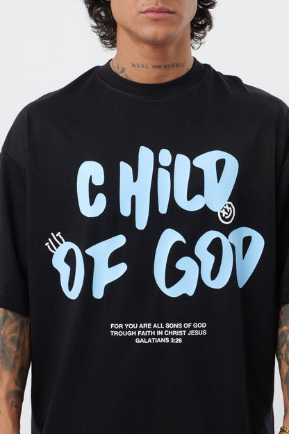 T-shirt Child of God Preta