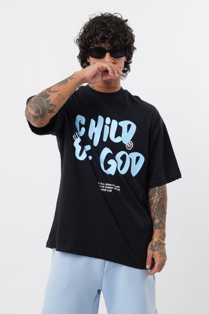T-shirt Child of God Preta