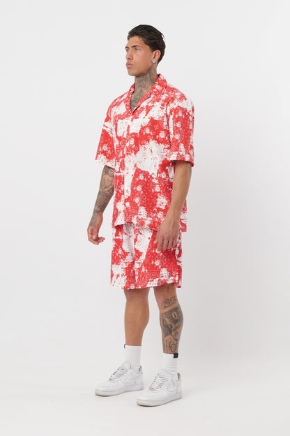 Coordenado Paisley Vermelho