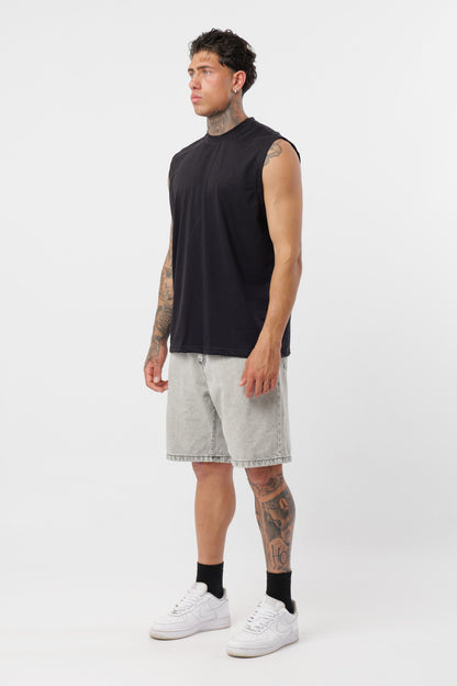 Camisola de Alças em Jersey Preta