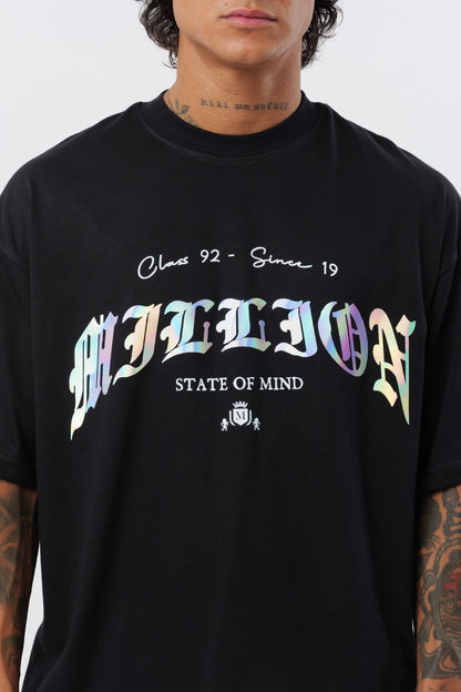T-shirt Preta Holográfica