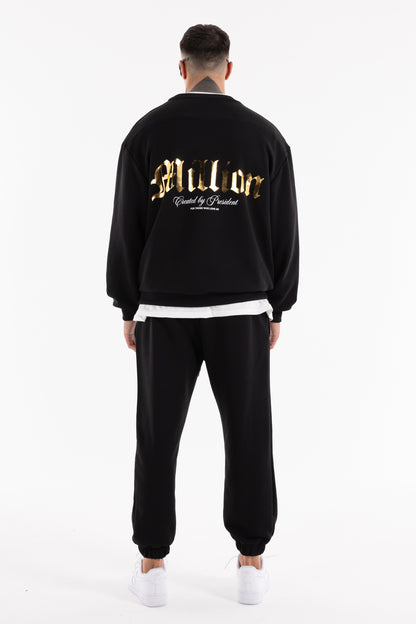 Sweatshirt Gola Redonda Gold President Preta