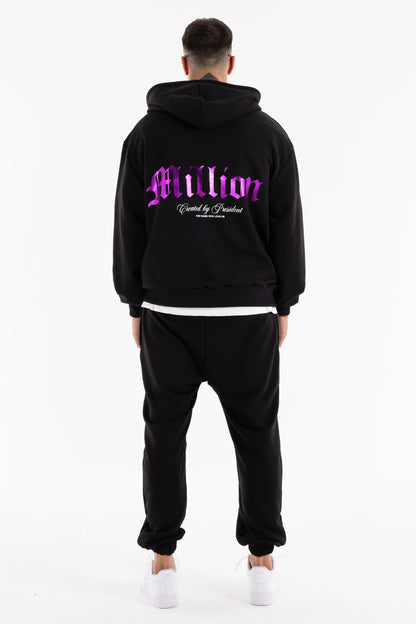 Hoodie Violet President Preta