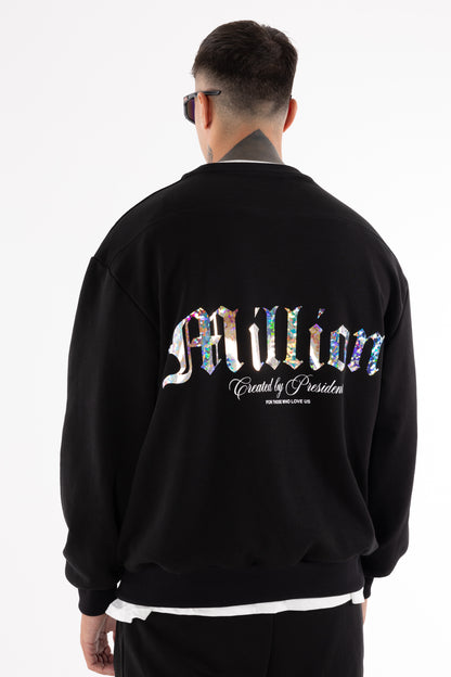 Sweatshirt Crystal President Preta