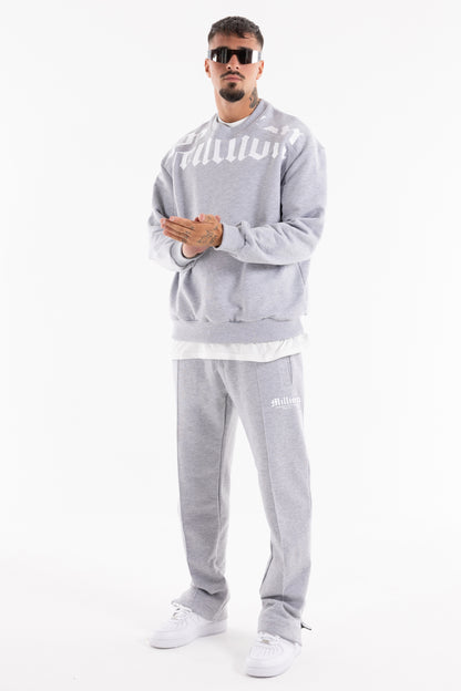 Sweatshirt White Cortar Cinzenta