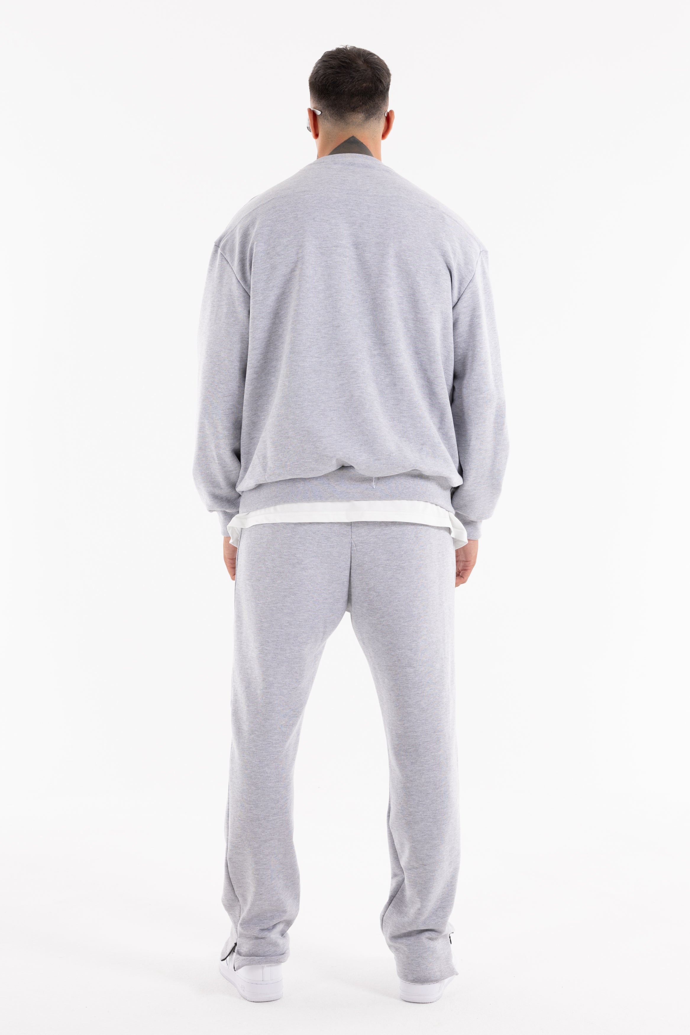 Sweatshirt White Cortar Cinzenta