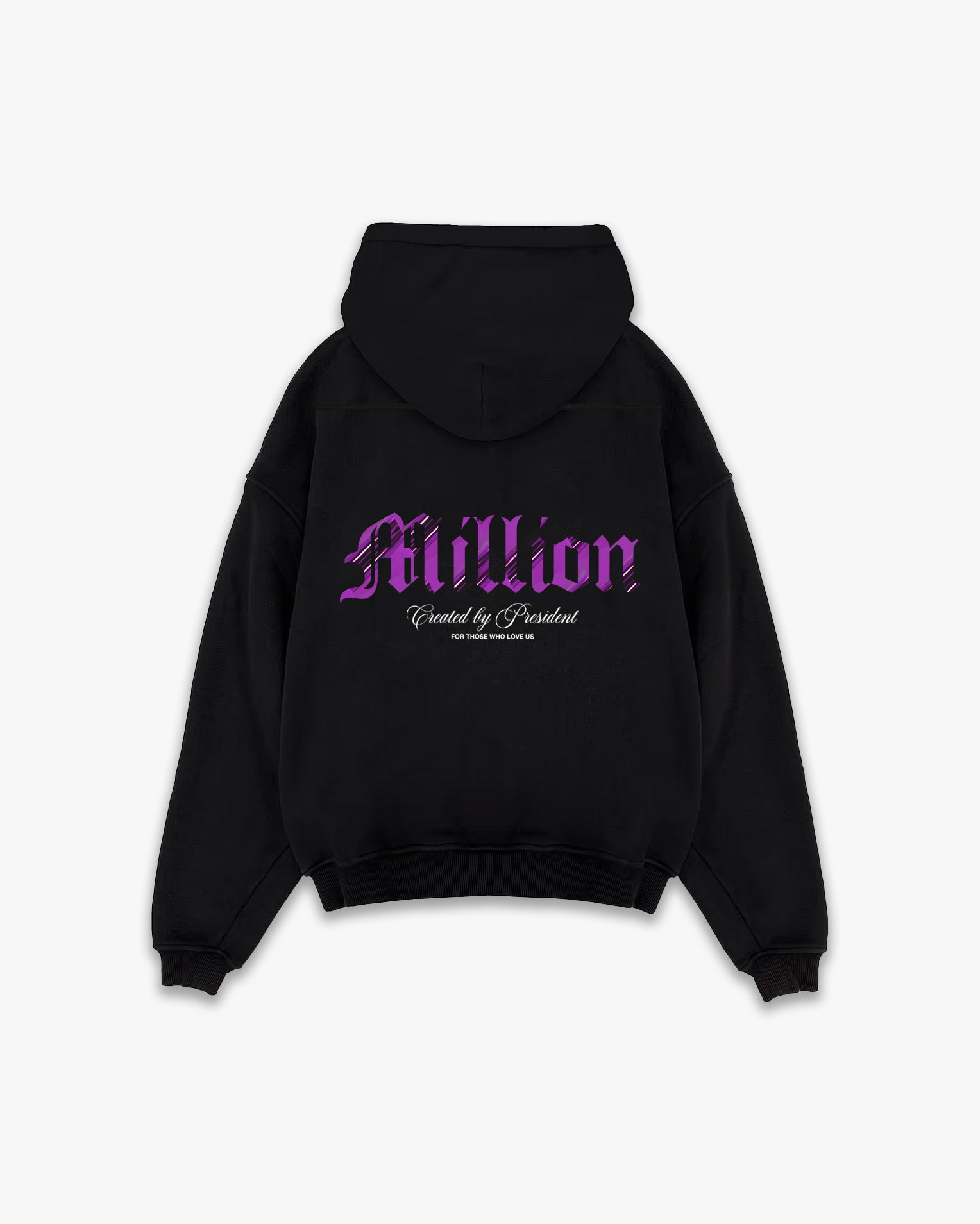 Hoodie Violet President Preta