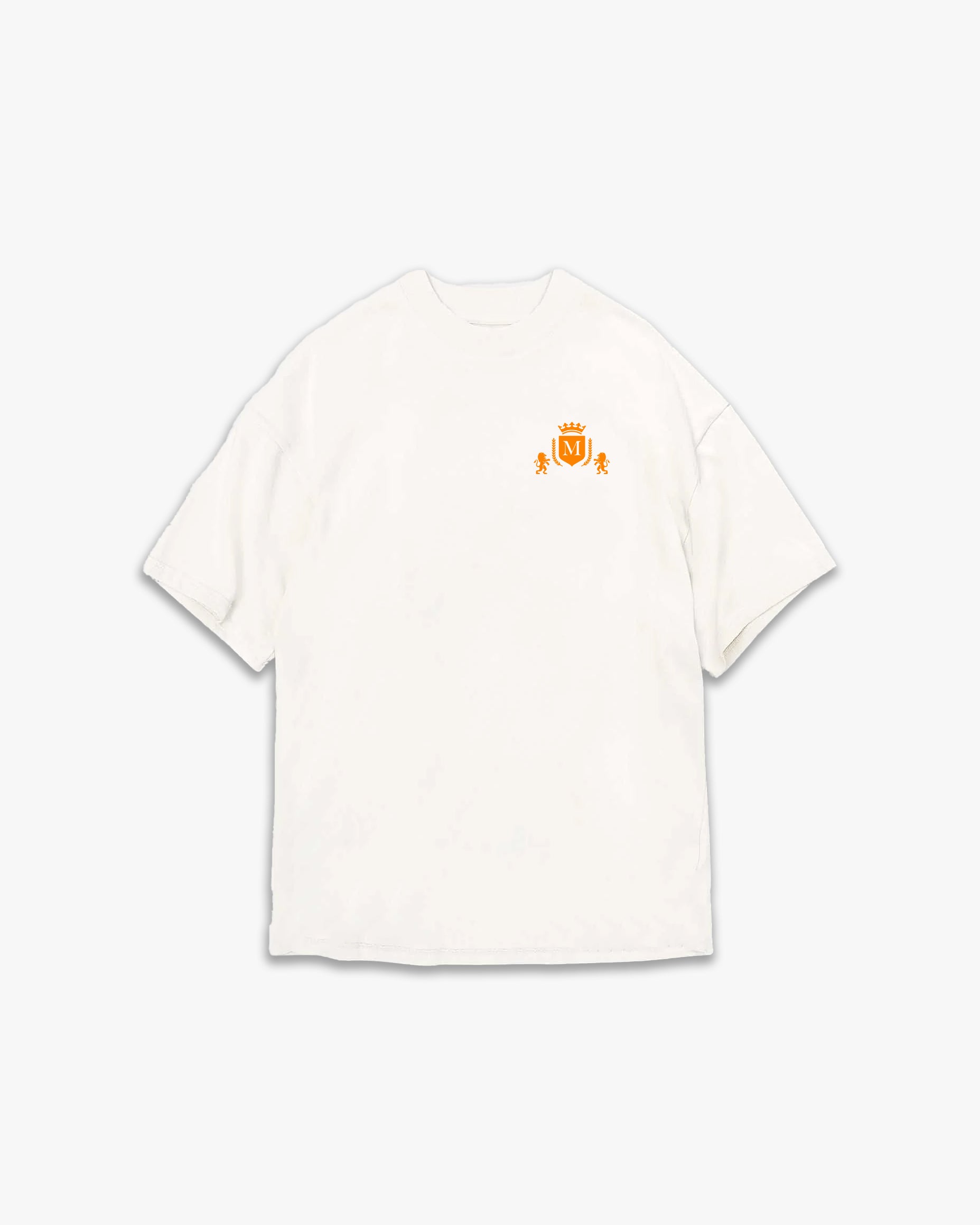 T-shirt Logo Branca Laranja Fluo